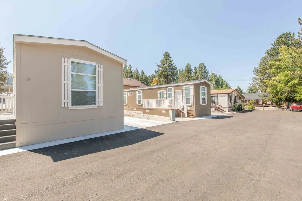 Brand-new park model and tiny homes for sale at Big Bear Mobile Estates in Big Bear Lake, CA