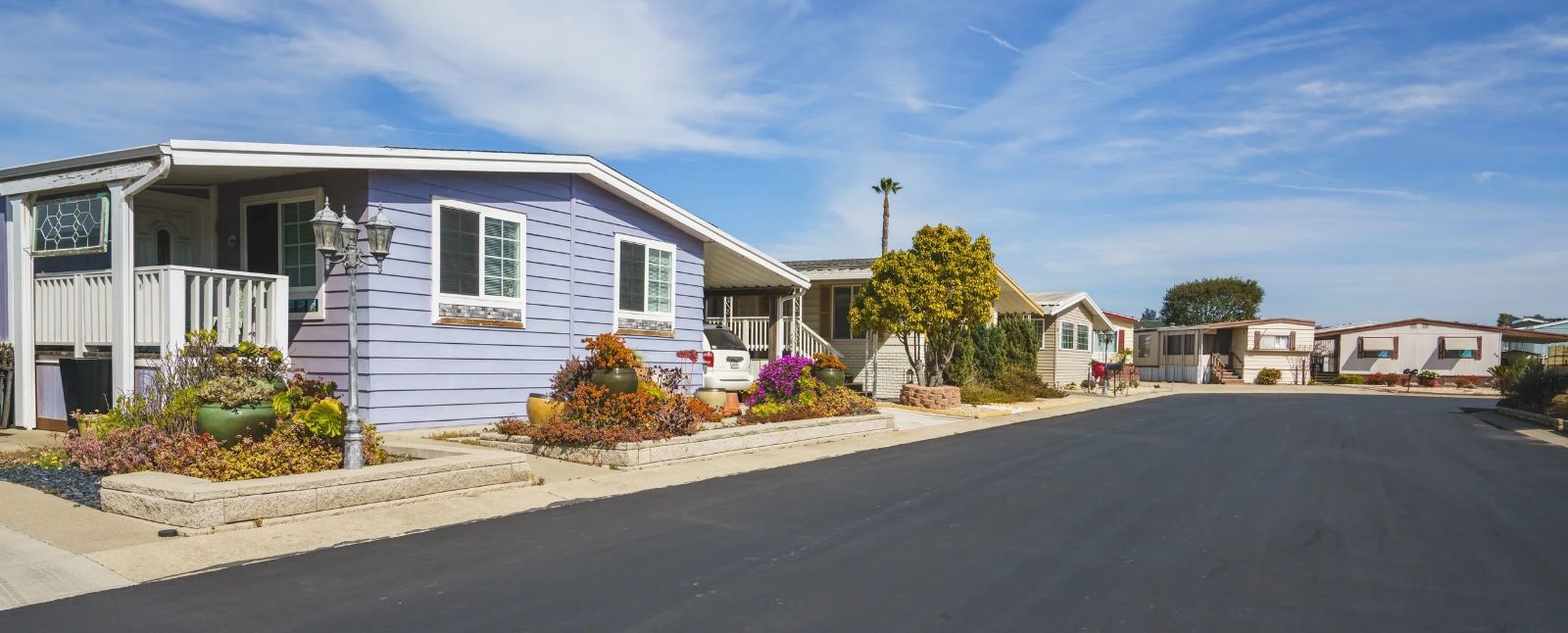 Landscaped street in a well-maintained CRI community