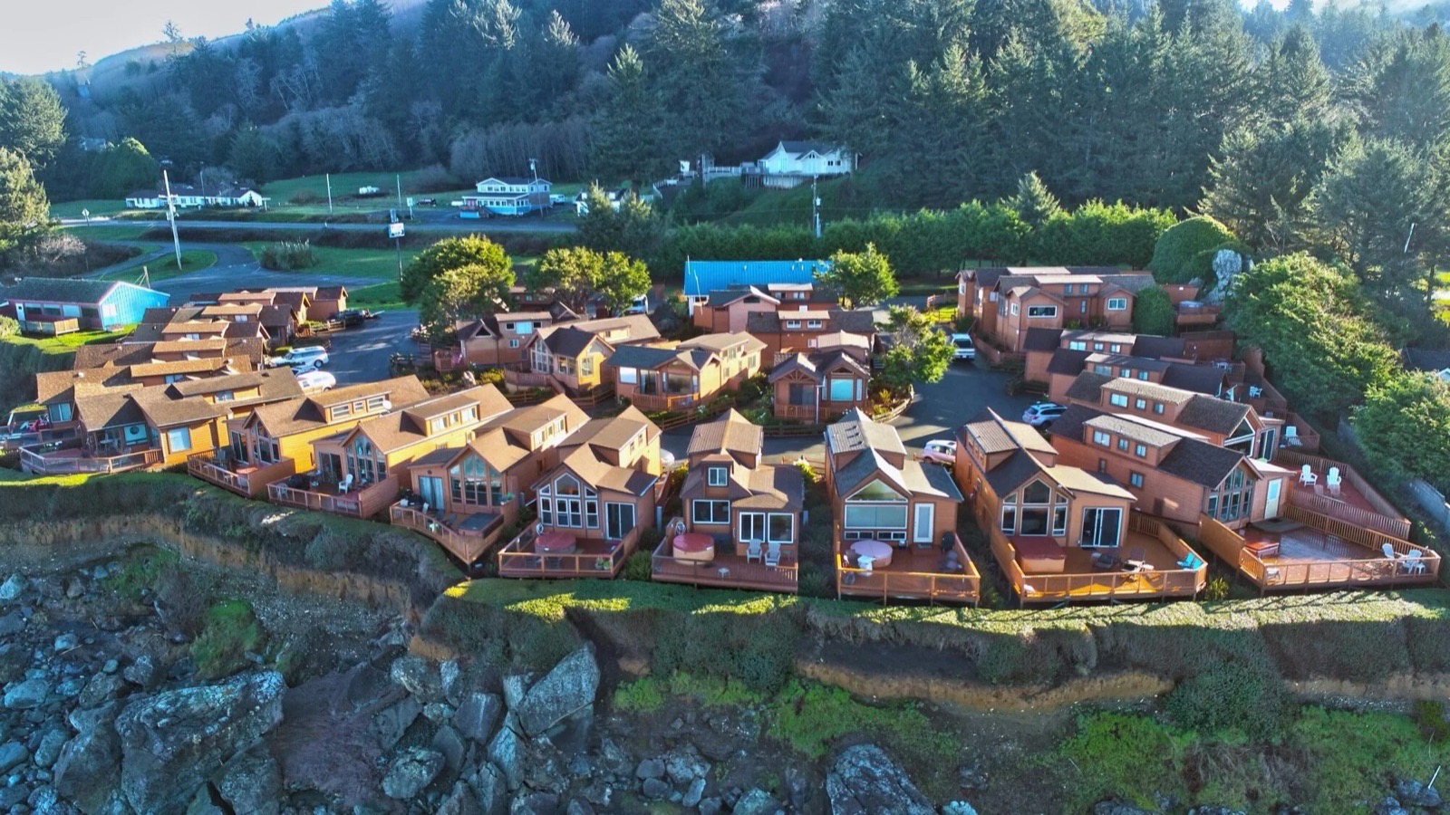 Aerial view of a resort community reviewed by the advisory team
