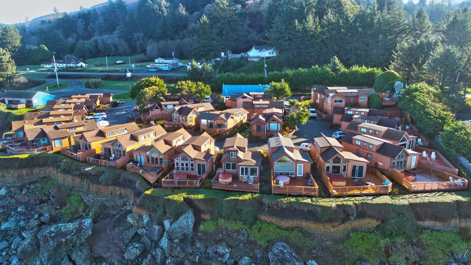 Aerial view of a resort community reviewed by the advisory team